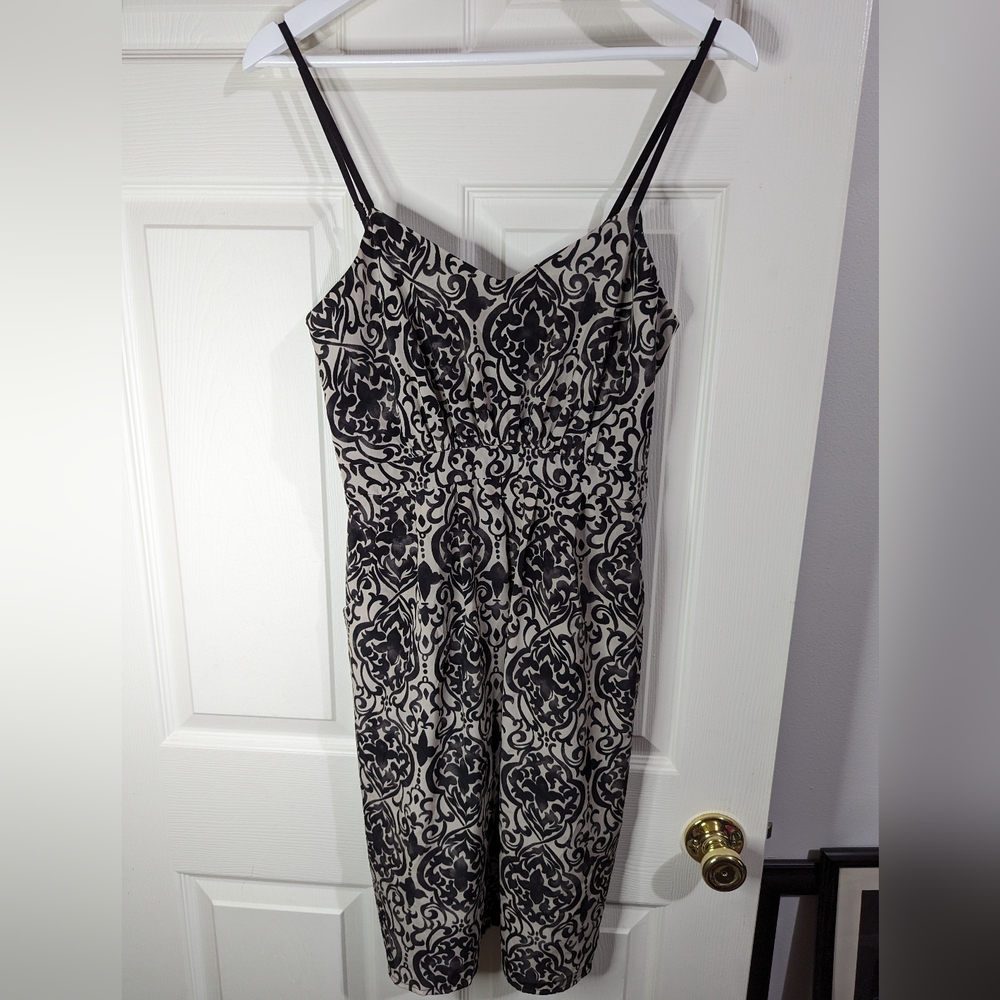 Forever 21 off white & black strappy Summer dress size XS